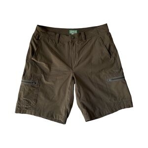 L.L. Bean Men's Olive Utility Cargo Shorts, multi use:hiking, utility, vacation.